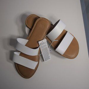 GAP Women's Leather Double Strap Slides